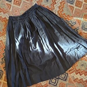 notPERFECTLINEN Dark Gray Blue 1950s City SKIRT  M/L